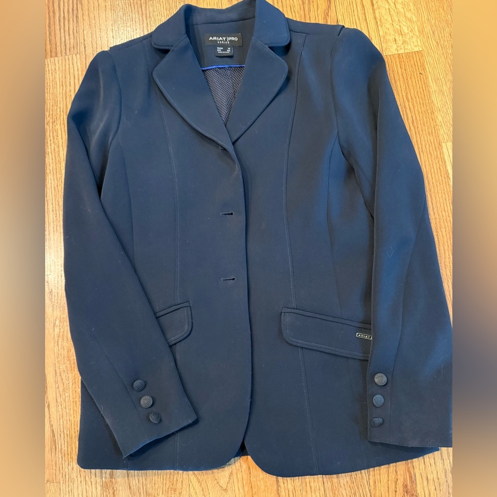 Girls Ariat Pro Series Girl's Heritage Show Coat Jacket in navy blue size 14